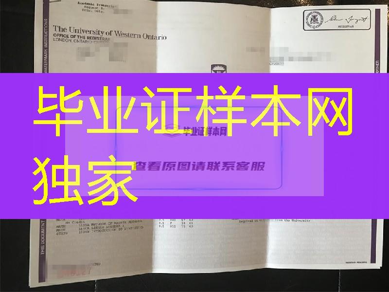 西安大略大学Western University成绩单原版实拍，Western University transcript