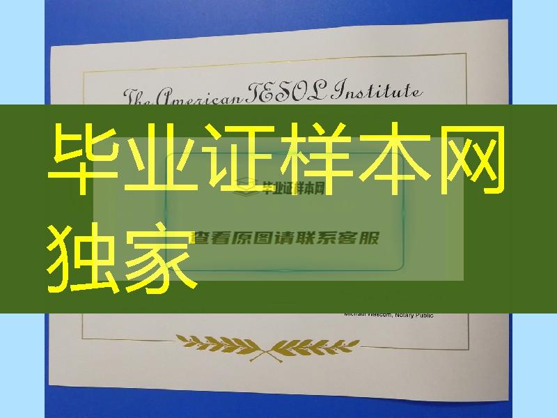 TESOL国际英语教师资格证书，美国TESOL证书 American TESOL Institute certificate