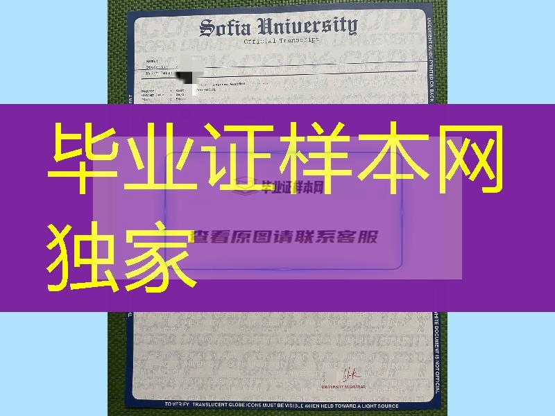 美国索菲亚大学成绩单实拍案例，sofia university transcript