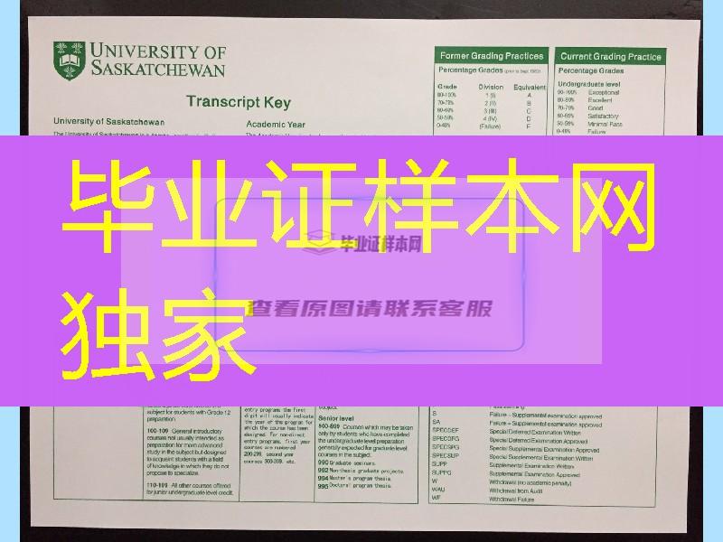 加拿大萨省大学成绩单补办，University of Saskatchewan diploma certificate