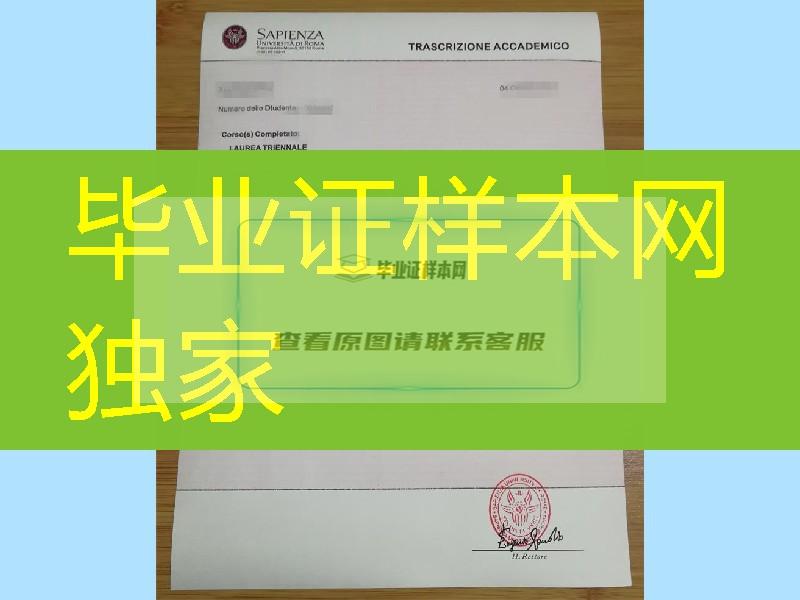 意大利罗马大学罗马一大成绩单，Sapienza University of Rome transcript