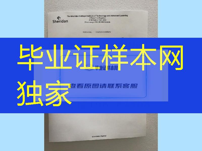 加拿大雪尔顿学院成绩单模版，Sheridan College transcript，加拿大院校成绩单印刷