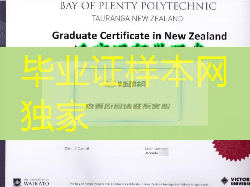 新西兰纳尔逊理工学院毕业証Bay of Plenty Polytechnic diploma