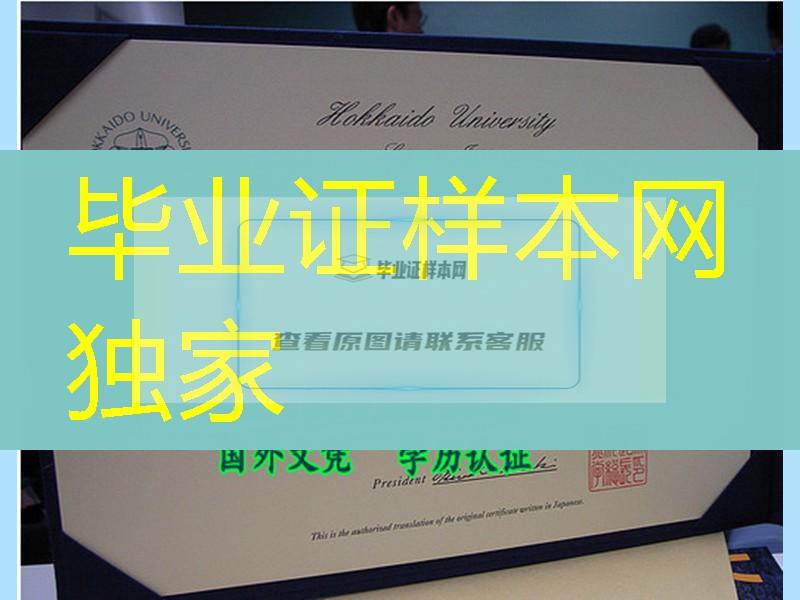 日本北海道大学学位记英文版，Hokkaido University diploma certificate