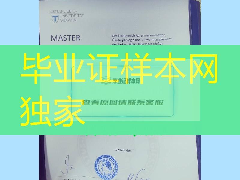 定制德国吉森大学毕业证费用，德国大学毕业证样式