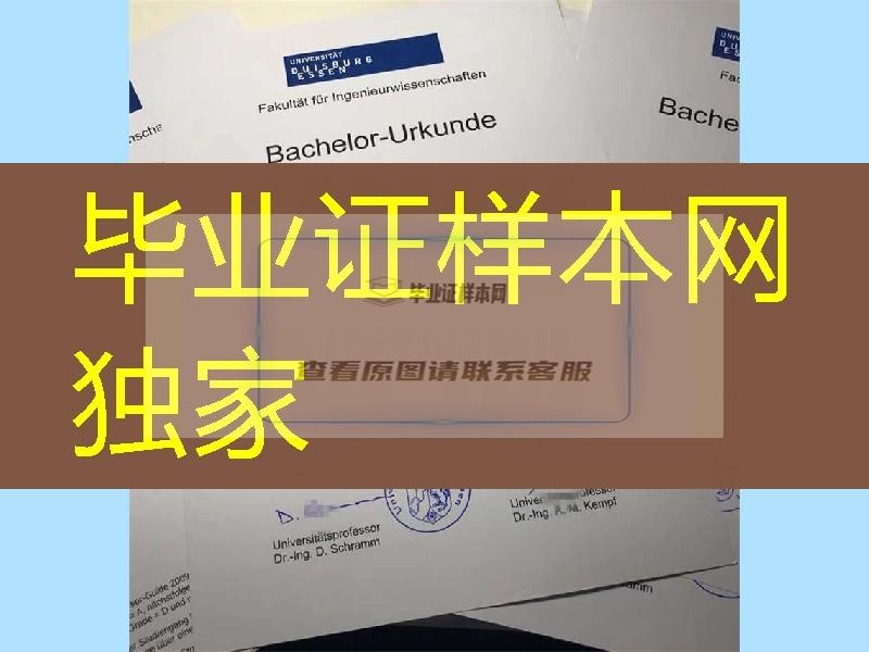 德国杜伊斯堡埃森大学毕业证Universitit Duisburg-Essen diploma