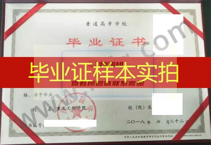 重庆工程学院2018年统招本科毕业证样本（物联网工程）