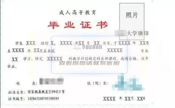 1990年大专毕业证编号样本