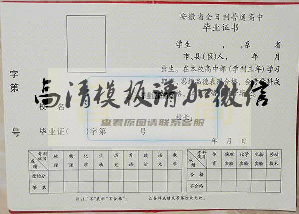 合肥32中学1981年高中毕业证