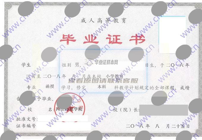 内江师范学院历届毕业证样本图片