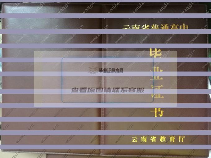 云南省普通高中毕业证样本（模板）图片