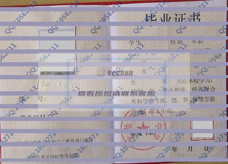 湖北省大悟县第一中学1998年高中毕业证样本
