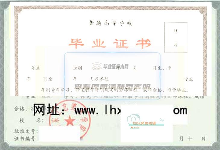 山东工艺美术学院成人2009年度毕业证书及学位证书样本