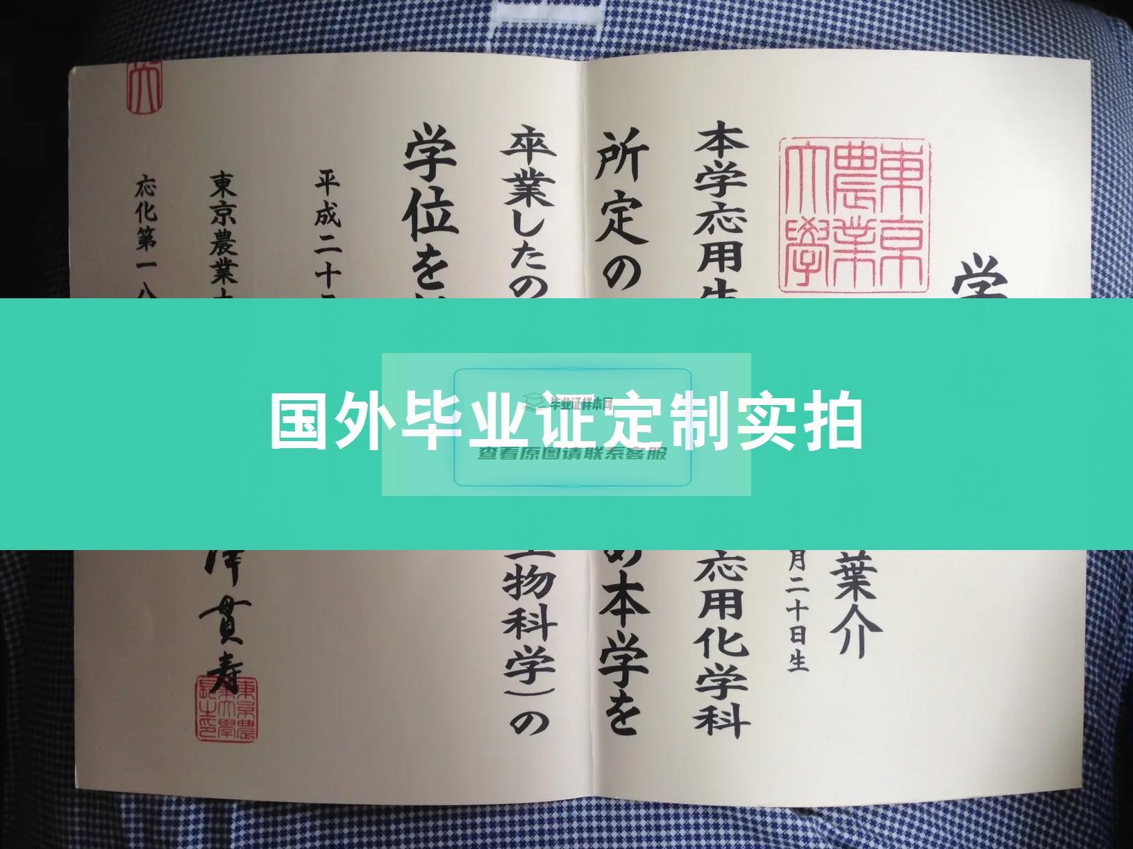 东京农业大学毕业证样本成绩单模板