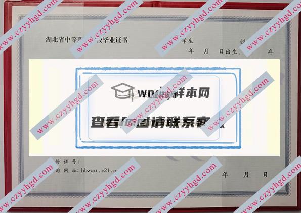 湖北省2002年中专毕业证内页