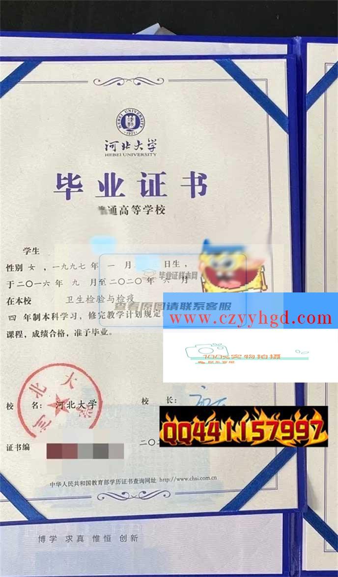 河北大学成绩单毕业证档案学位证样本