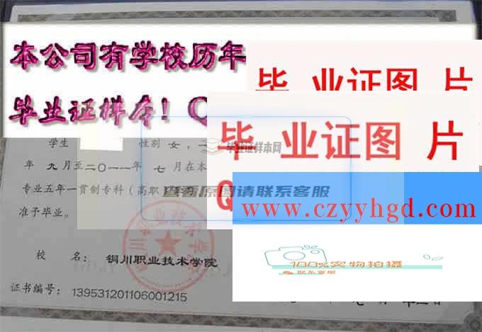 铜川职业技术学院成绩单毕业证档案学位证样本