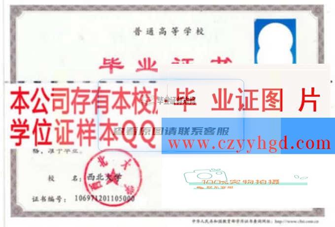 西北高校校长毕业证档案样本展示