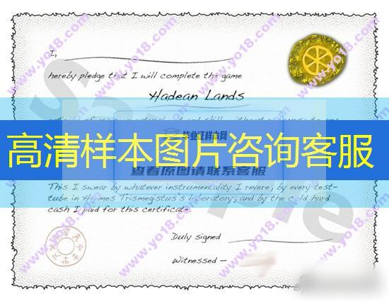 國外畢業證學歷文憑證書模版