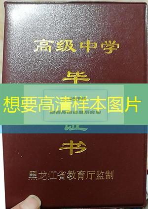 鹤岗市高中毕业证样本图片