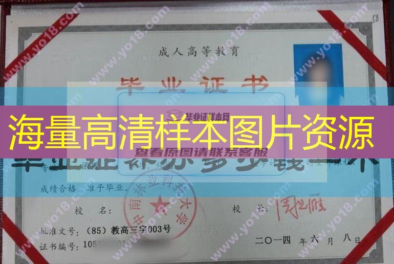 中南林業科技大學?？飘厴I證補辦多少錢一個