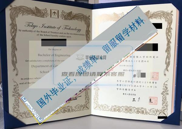 東京工業大學Tokyo Institute of Technology學位記樣本