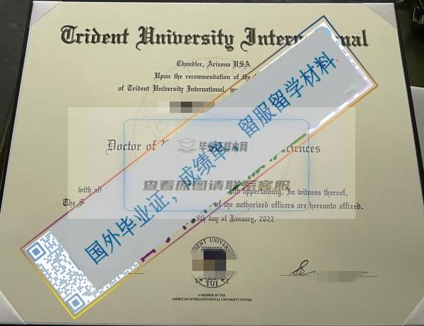 三叉戟國際大學Trident University International畢業證樣本