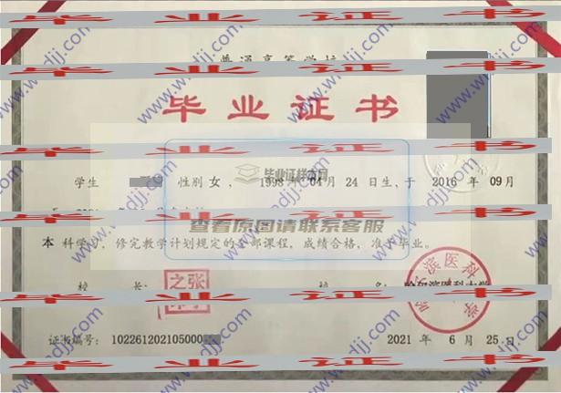 哈爾濱醫科大學畢業證樣本照片